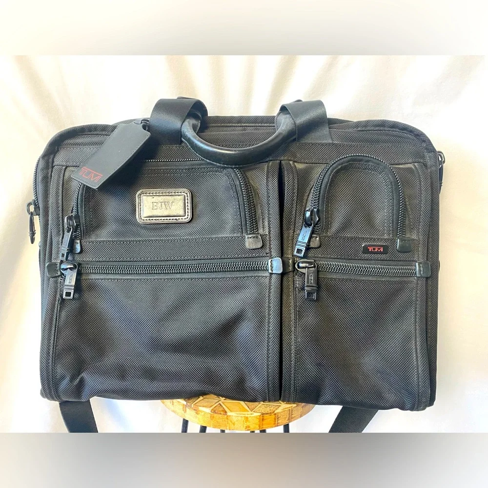 Tumi 2408-7 26114Dh Alpha Briefcase Nylon Black With Shoulder Strap